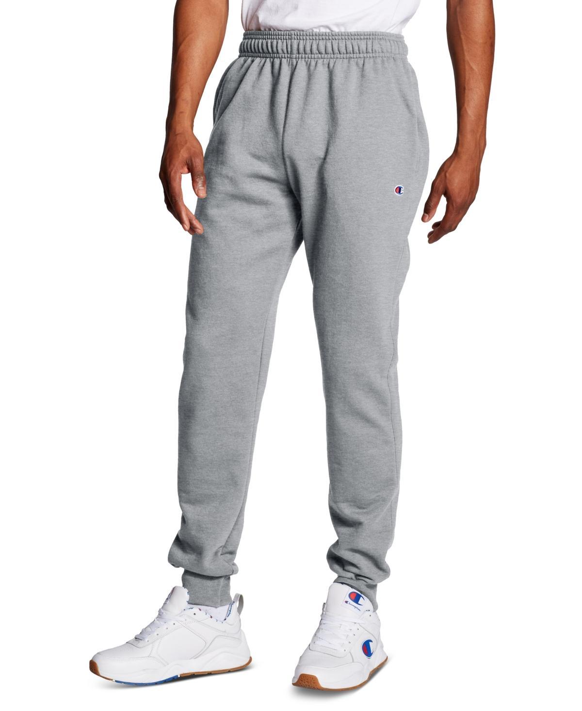 Oxford Gray Pocket Drawstring Powerblend Joggers - Men Product Image