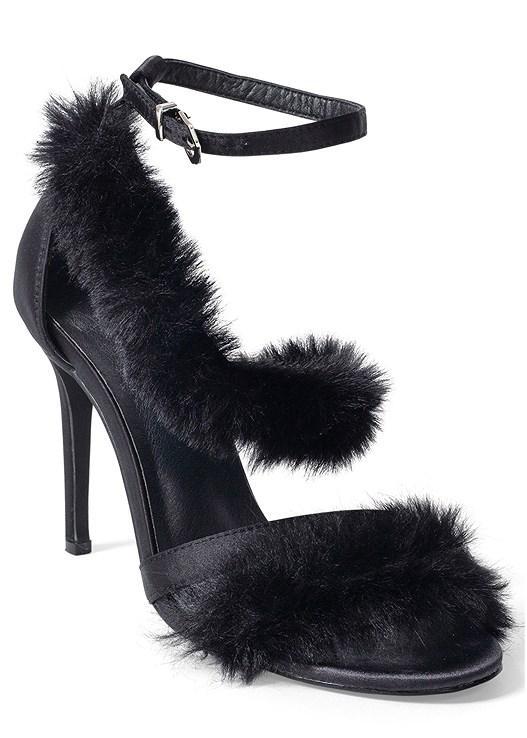 Faux-Fur High Heel Sandals Product Image