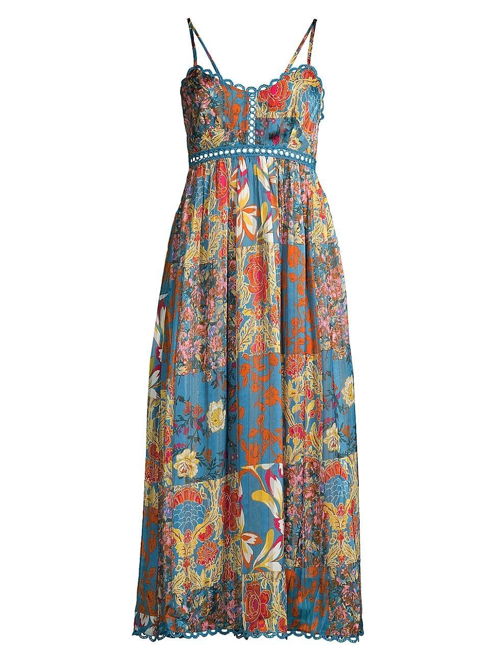 Womens Floral Patchwork Print Dress Product Image