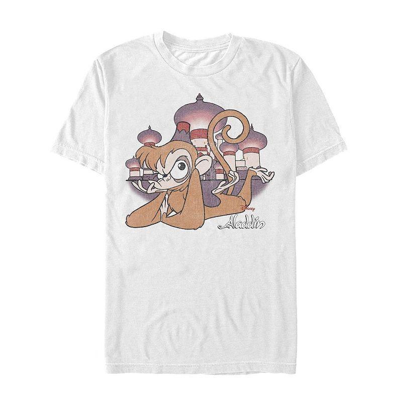 Mens Disneys Aladdin Abu Tee White Product Image