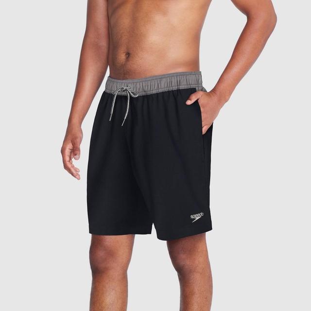 Speedo Mens 5.5 Colorblock Swim Shorts Black L Product Image