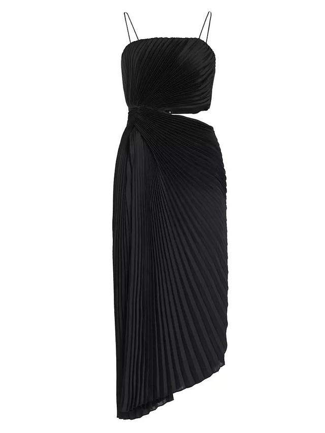 Fayeth Pleated Cut-Out Midi-Dress Product Image