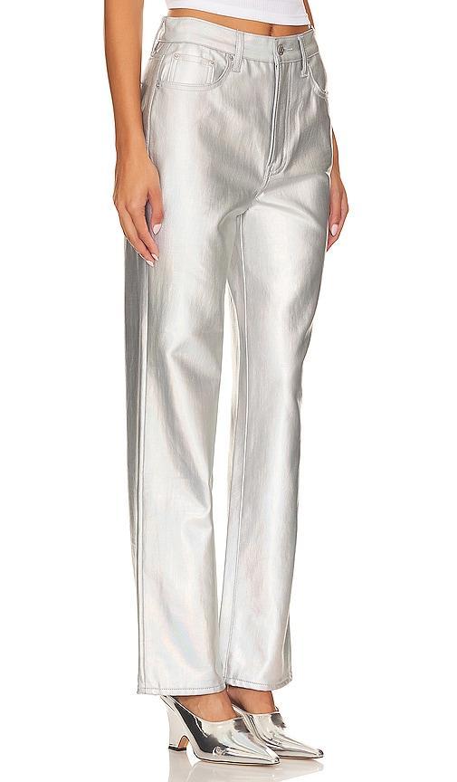 PISTOLA Cassie Super High Rise Straight in Metallic Silver. - size 26 (also in 28, 29, 33) Product Image