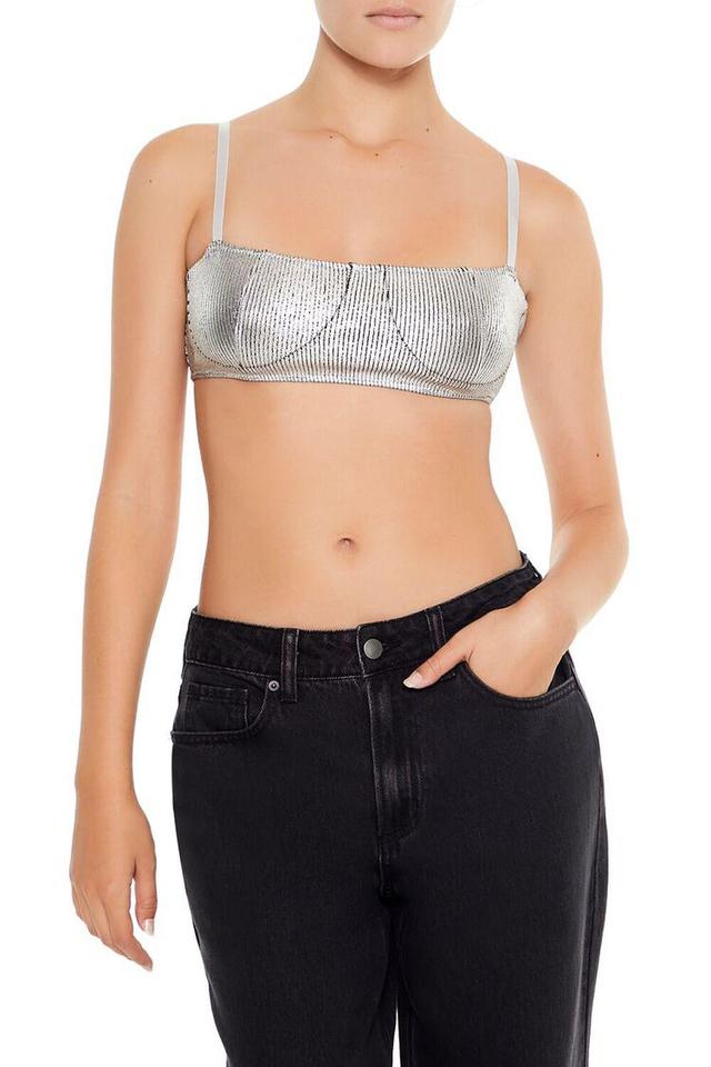 Super Cropped Metallic Cami | Forever 21 Product Image