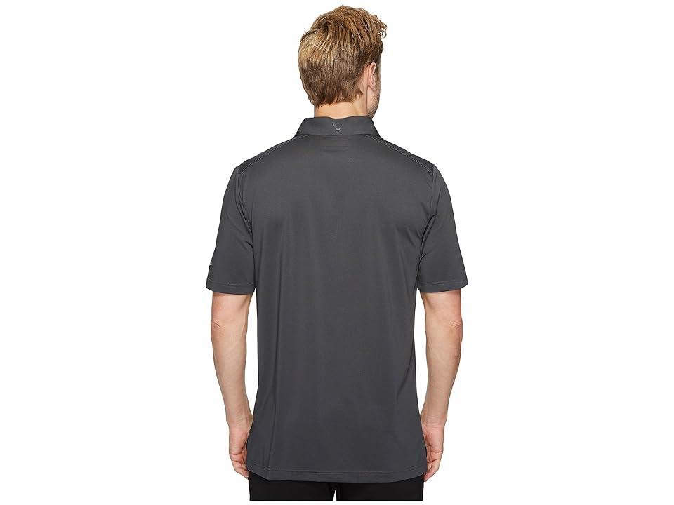 Callaway Opti-Dri Micro-Hex Solid Polo (Asphalt) Men's Clothing Product Image