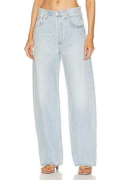 Citizens of Humanity Ayla Baggy Cuffed Crop in Freshwater - Blue. Size 31 (also in ). Product Image