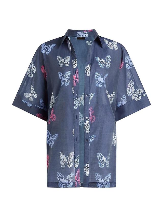 Womens Sydney Butterfly Cover-Up Shirtdress Product Image