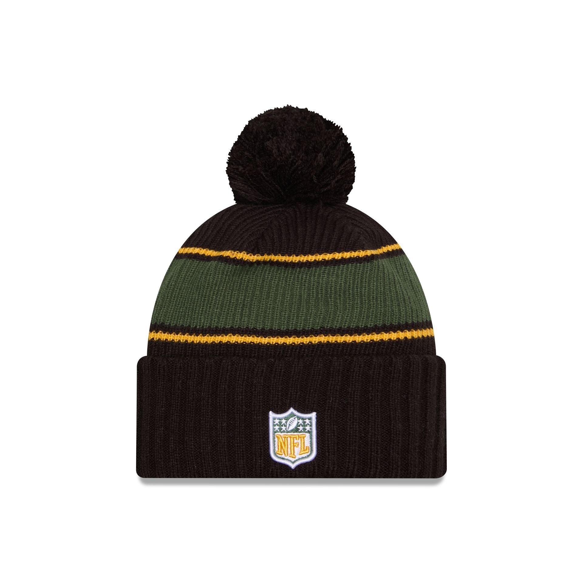 Green Bay Packers 2024 Cold Weather Black Pom Knit Hat Male Product Image