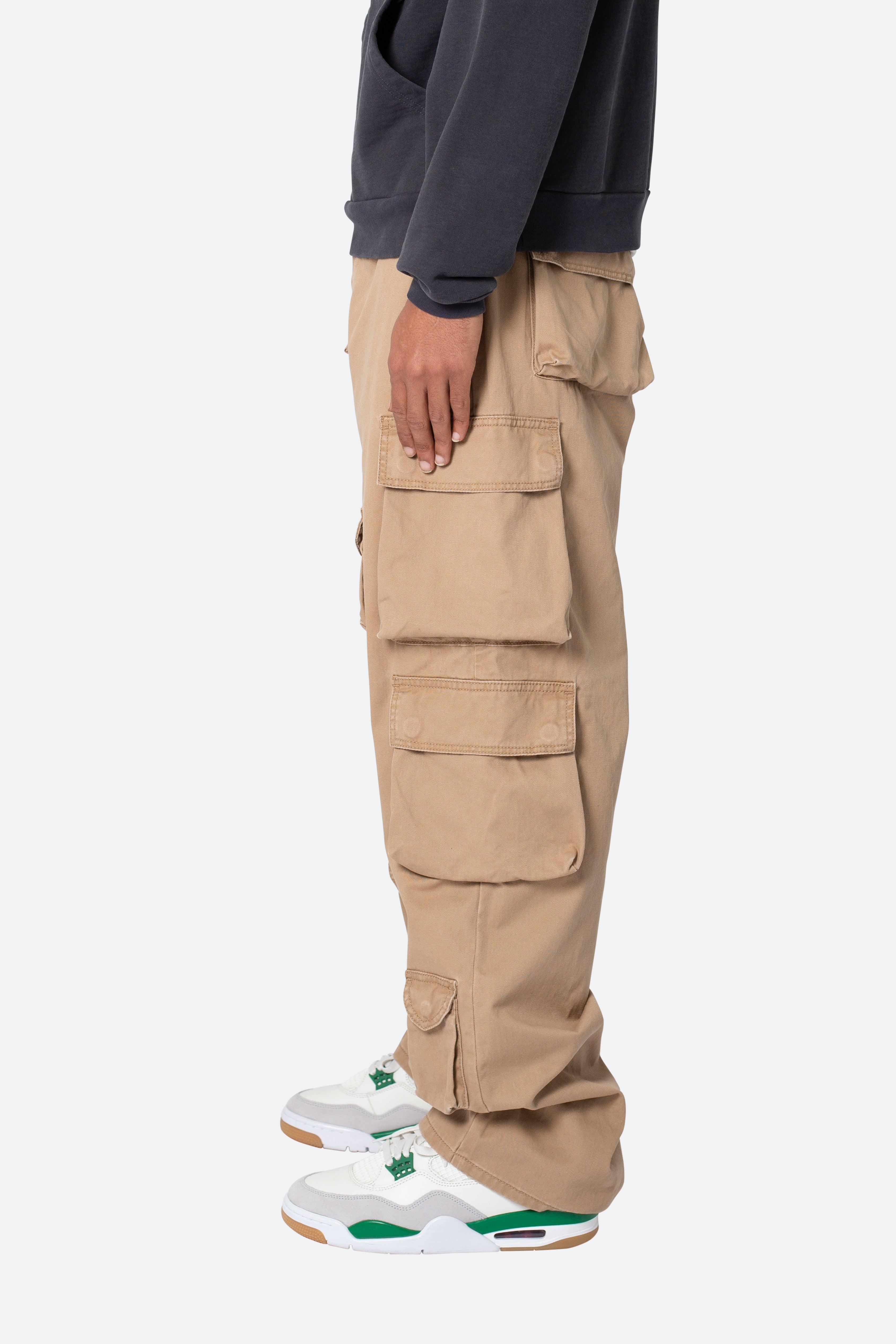 Baggy Cargo Pants - Khaki Product Image