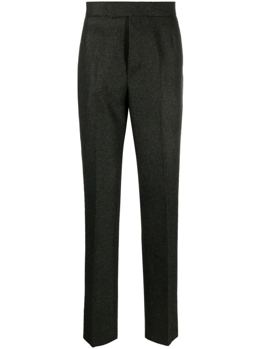 THOM BROWNE Classic Fit Wool Trousers In Grün Product Image