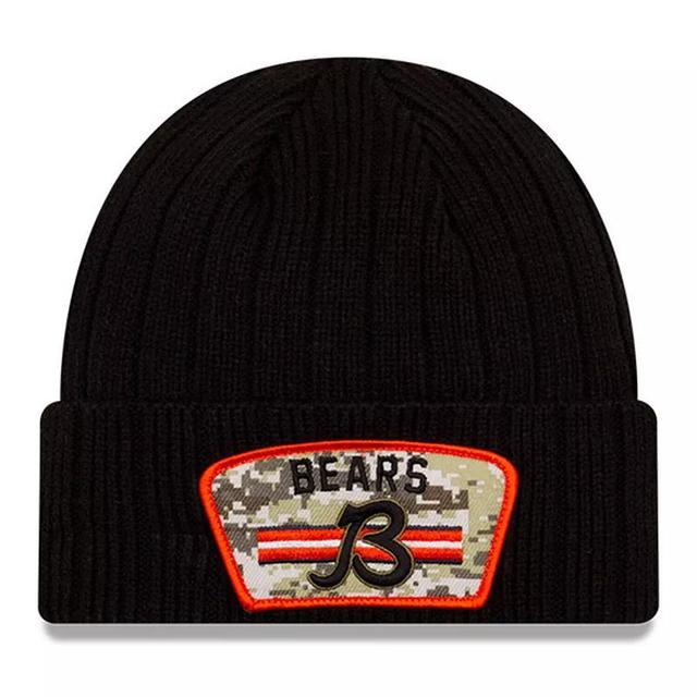 Mens Black Chicago Bears 2021 Salute To Service B Cuffed Knit Hat Product Image