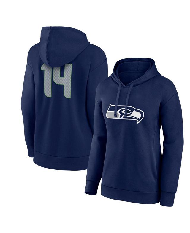 Womens Fanatics Dk Metcalf Navy Seattle Seahawks Player Icon Name and Number V-Neck Pullover Hoodie Product Image