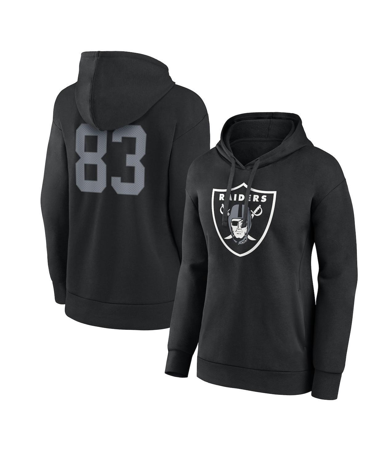 Womens Fanatics Darren Waller Black Las Vegas Raiders Player Icon Name and Number Pullover Hoodie Product Image