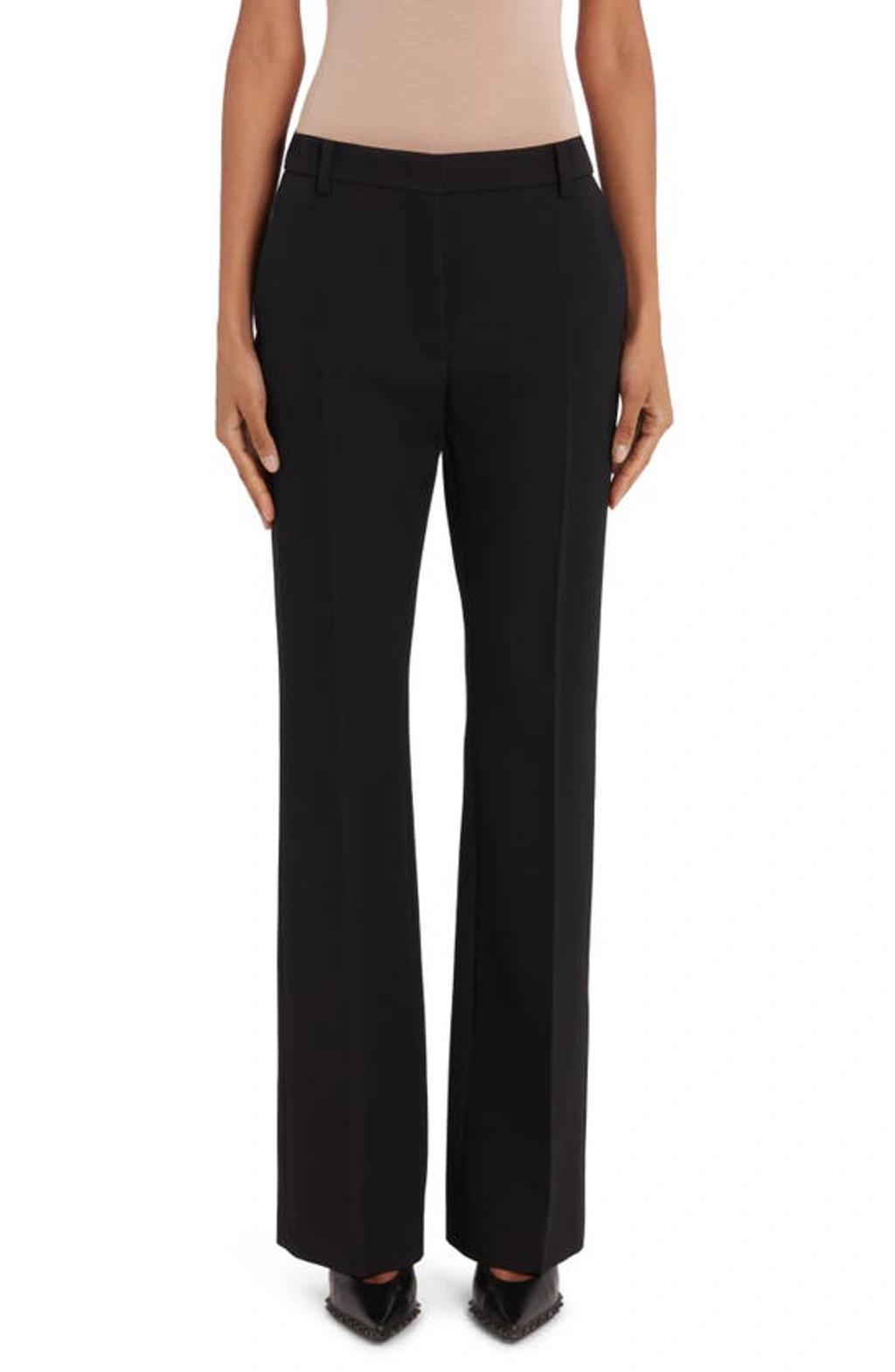 VALENTINO Straight Leg Virgin Wool Pants In Nero product image