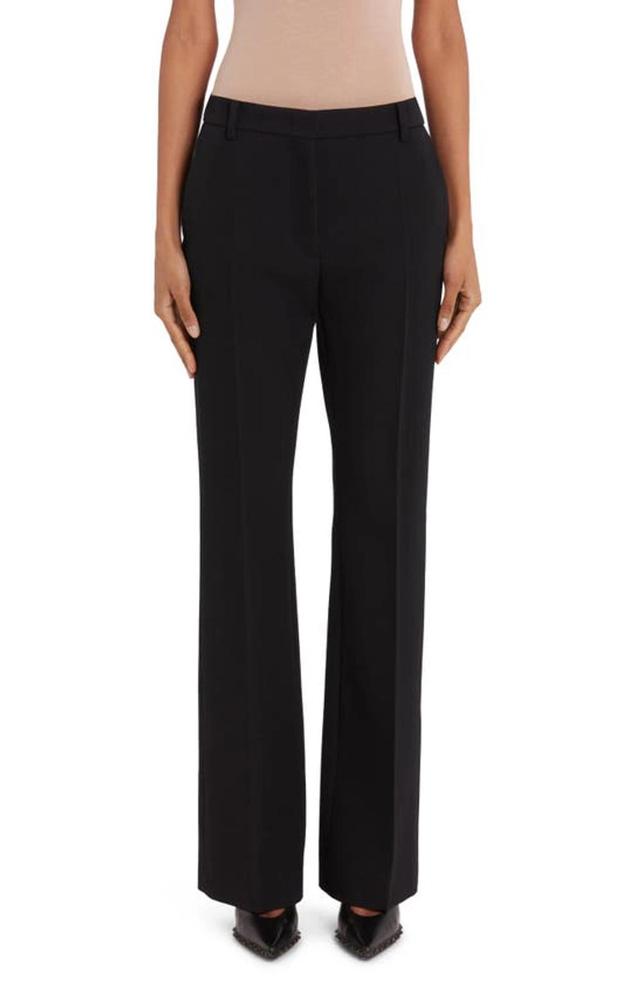 VALENTINO Straight Leg Virgin Wool Pants In Nero Product Image