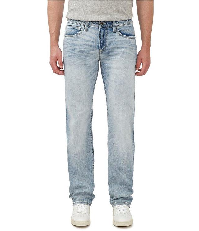 Buffalo David Bitton Crinkled Mid Blue Straight-Six Jeans Product Image