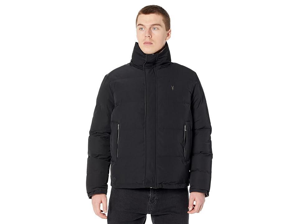 AllSaints Novern Jacket (Black/Khaki) Men's Clothing Product Image