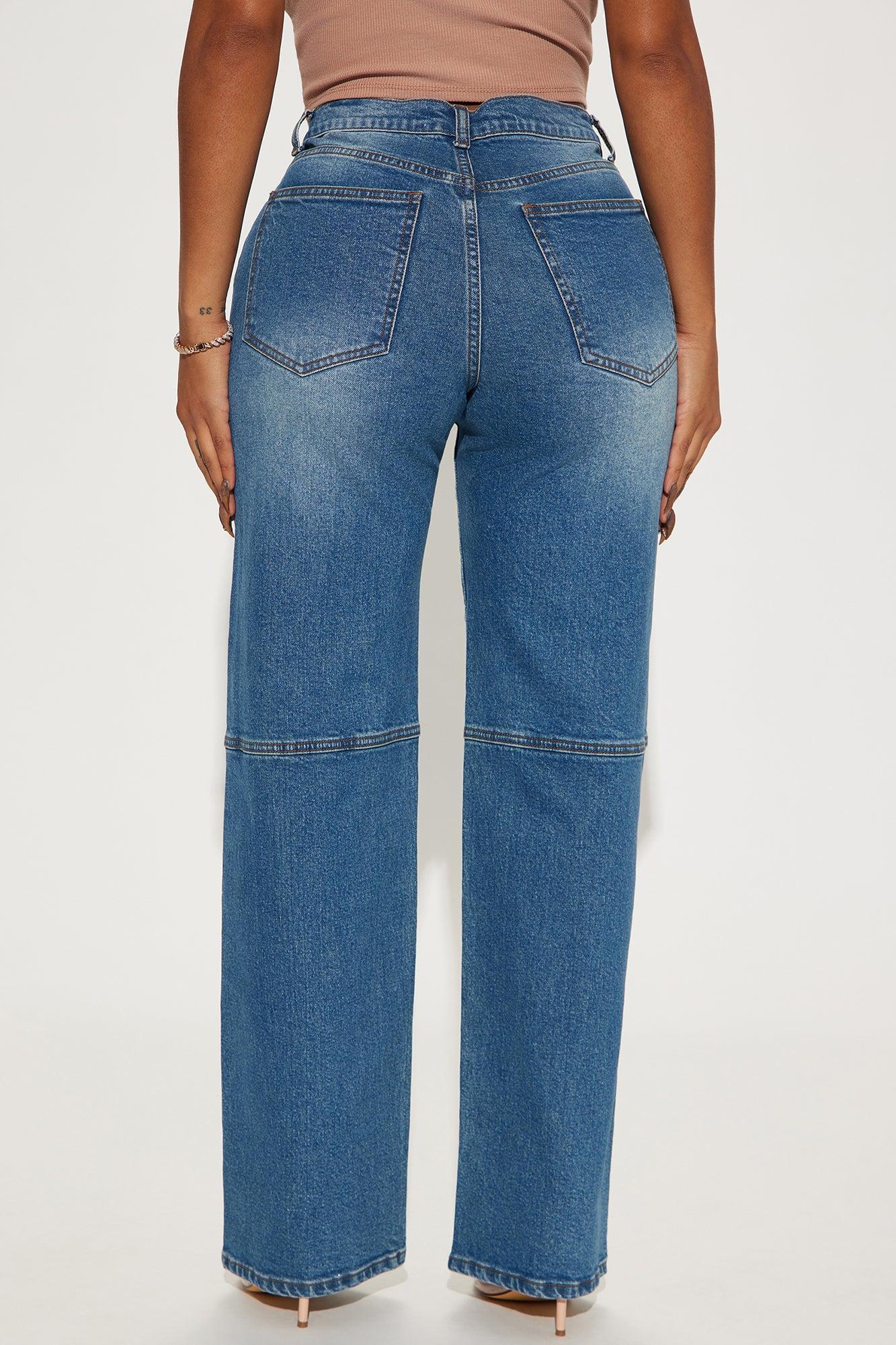 Easy Does It Stretch Straight Leg Jeans - Medium Wash Product Image