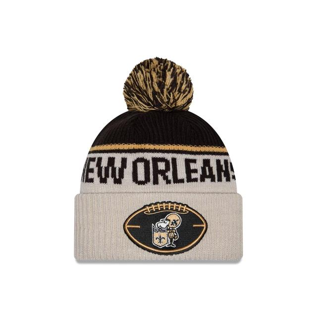 New Orleans Saints 2024 Cold Weather Historic Pom Knit Hat Male Product Image