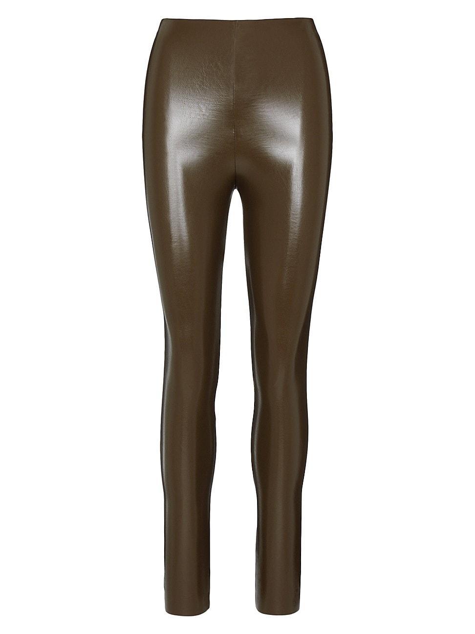 Womens Faux Leather Leggings product image