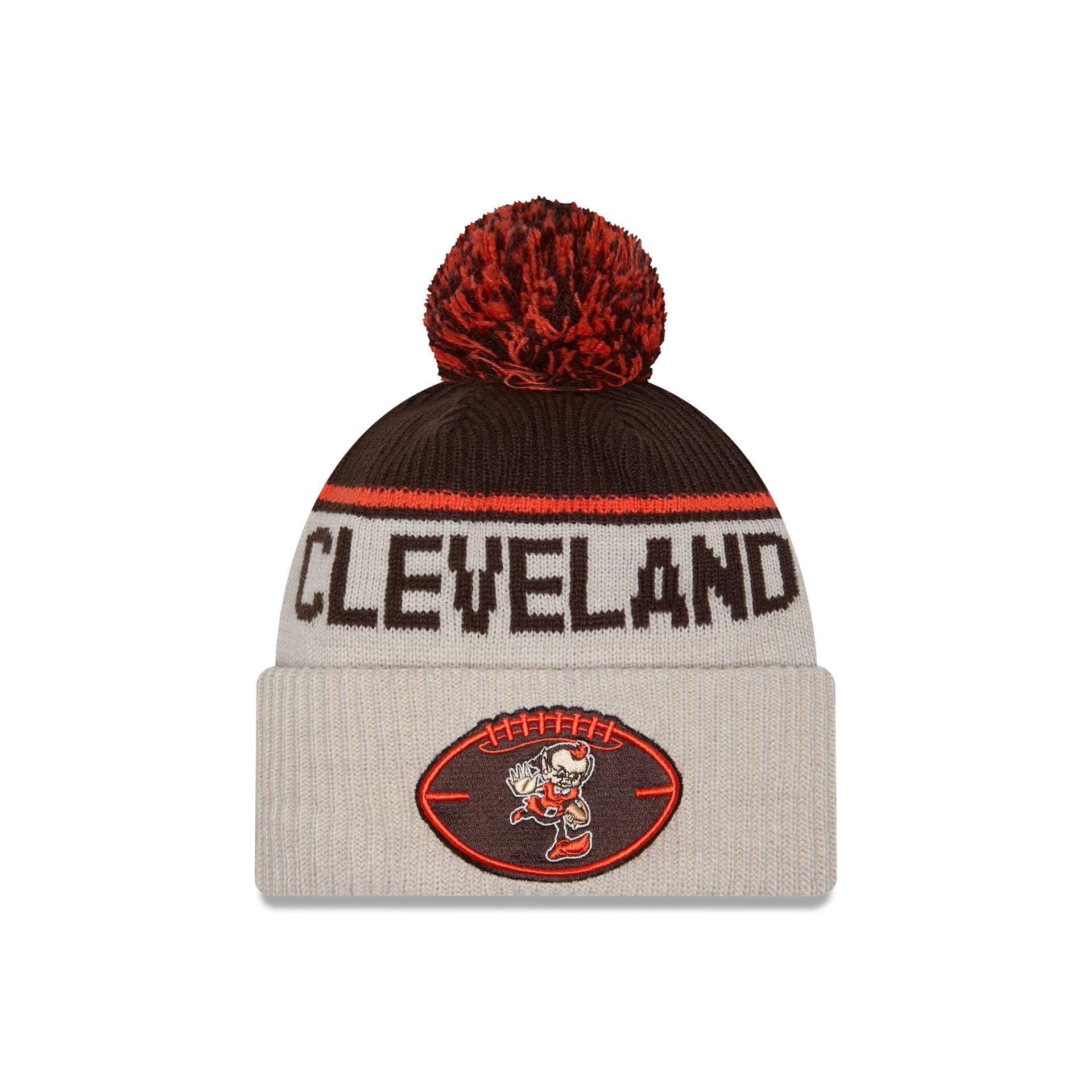 Cleveland Browns 2024 Cold Weather Historic Pom Knit Hat Male Product Image