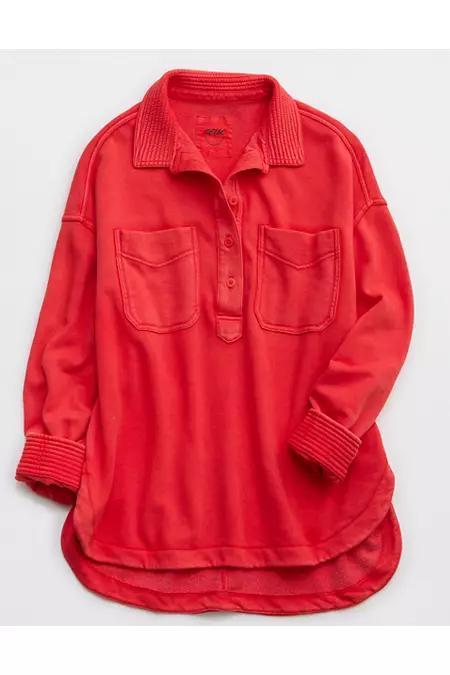 Aerie Popover Polo Sweatshirt Women's Product Image