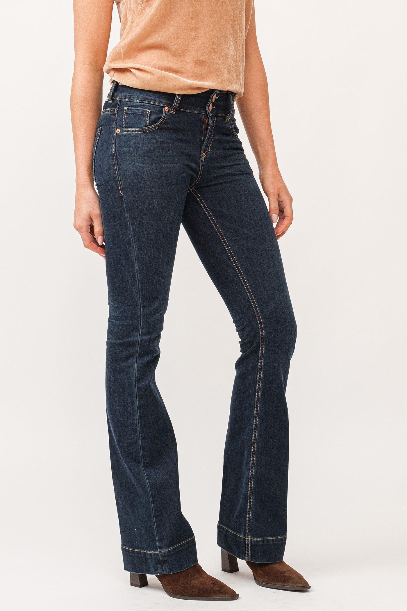 Jaxtyn Mid Rise Wide Hem Jeans Product Image