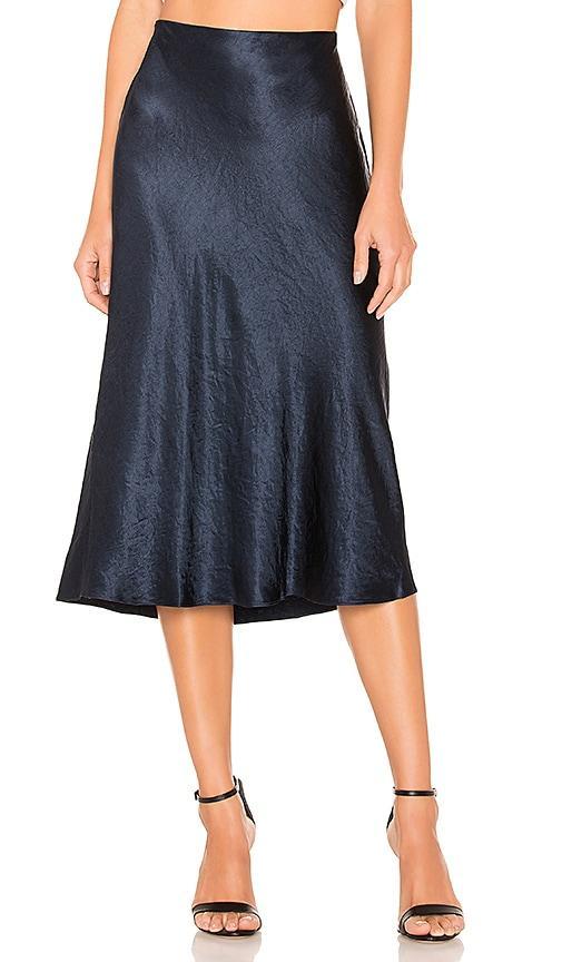 Womens Satin Midi-Skirt Product Image