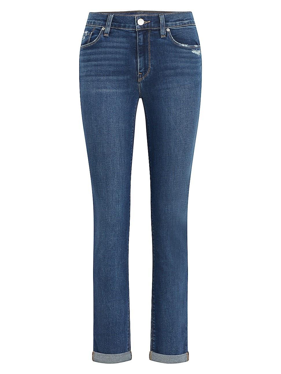 Hudson Jeans Nico Mid-Rise Straight Ankle (w/ Rolled Hem) in Elemental (Elemental) Women's Clothing Product Image