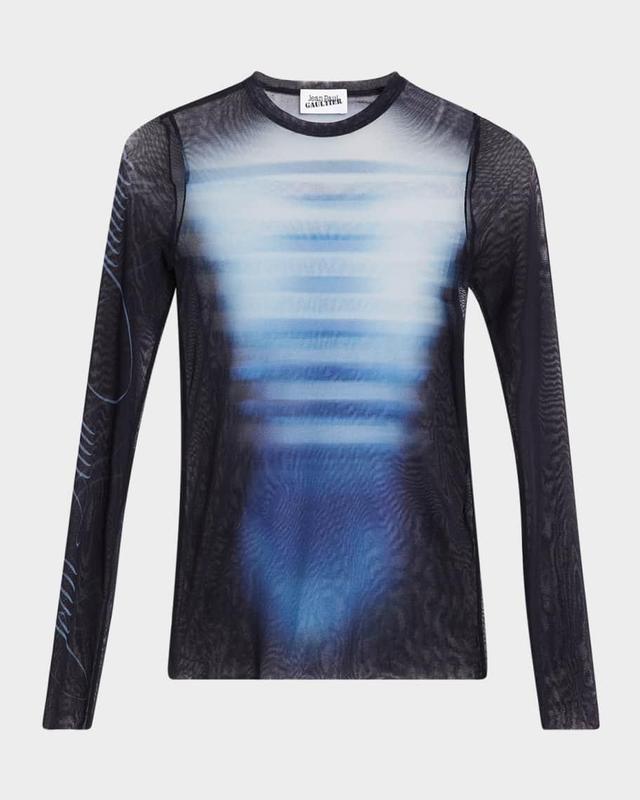 Le Male Print Mesh Long-Sleeve Top Product Image