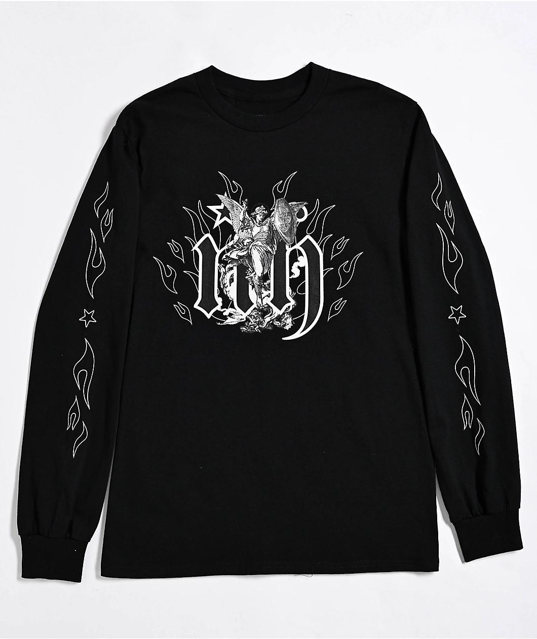 Ninth Hall Angels Black Long Sleeve T-Shirt Product Image