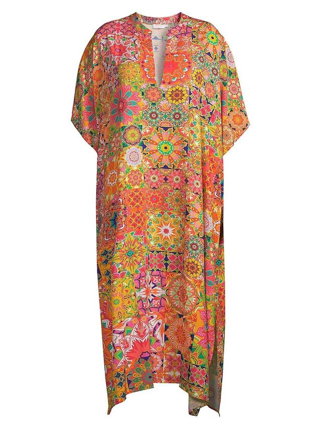 Womens Kaleida Floral Caftan Product Image