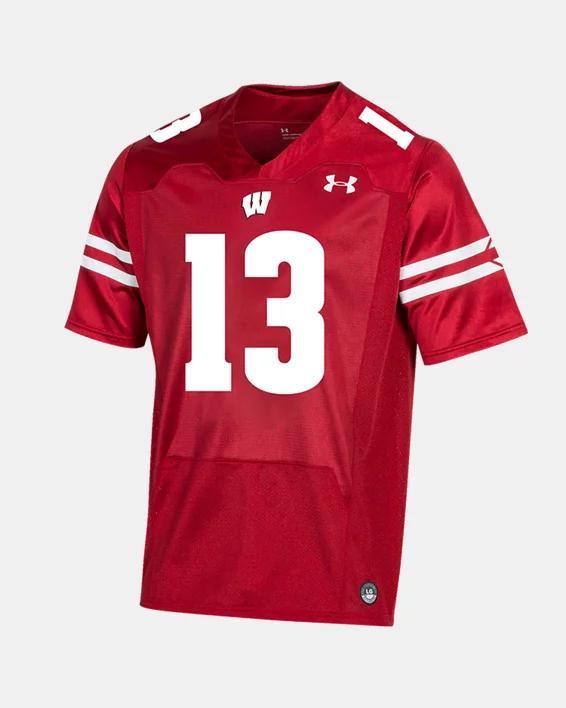 Men's UA ArmourFuse Wisconsin Football NIL Replica Jersey Product Image