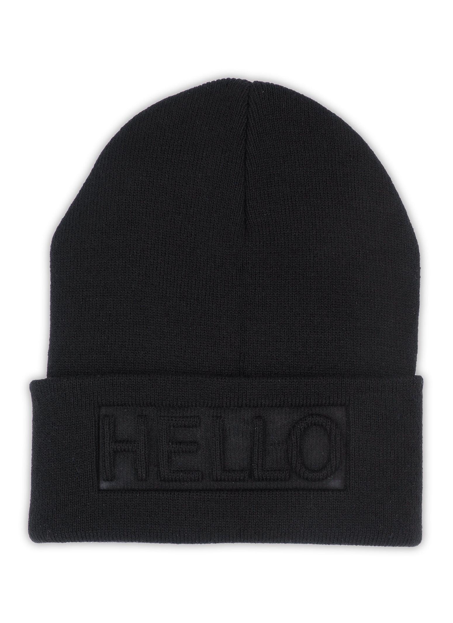 Hello Embossed Beanie Female Product Image