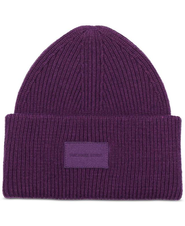 Michael Michael Kors Womens Fine Rib Cuff Beanie Product Image