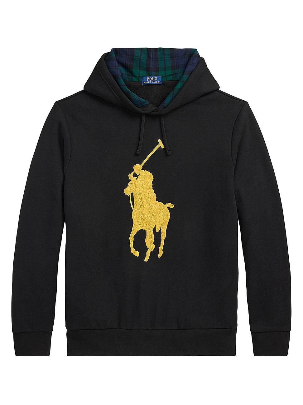 Mens Big Pony Fleece Hoodie Product Image