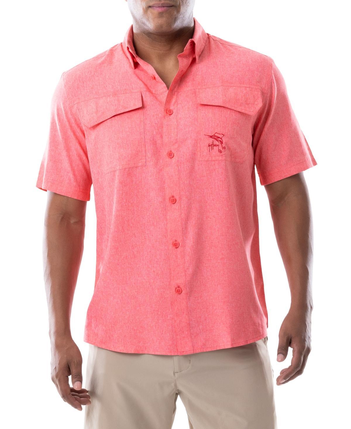 Guy Harvey Mens Short Sleeve Heathered Fishing Shirt Product Image