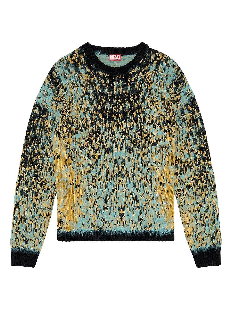 Mens Rain Intarsia-Knit Crewneck Sweater Product Image