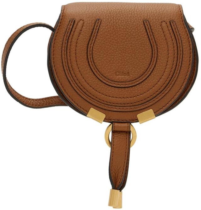 Tan Nano Marcie Saddle Bag In 25m Tan Product Image