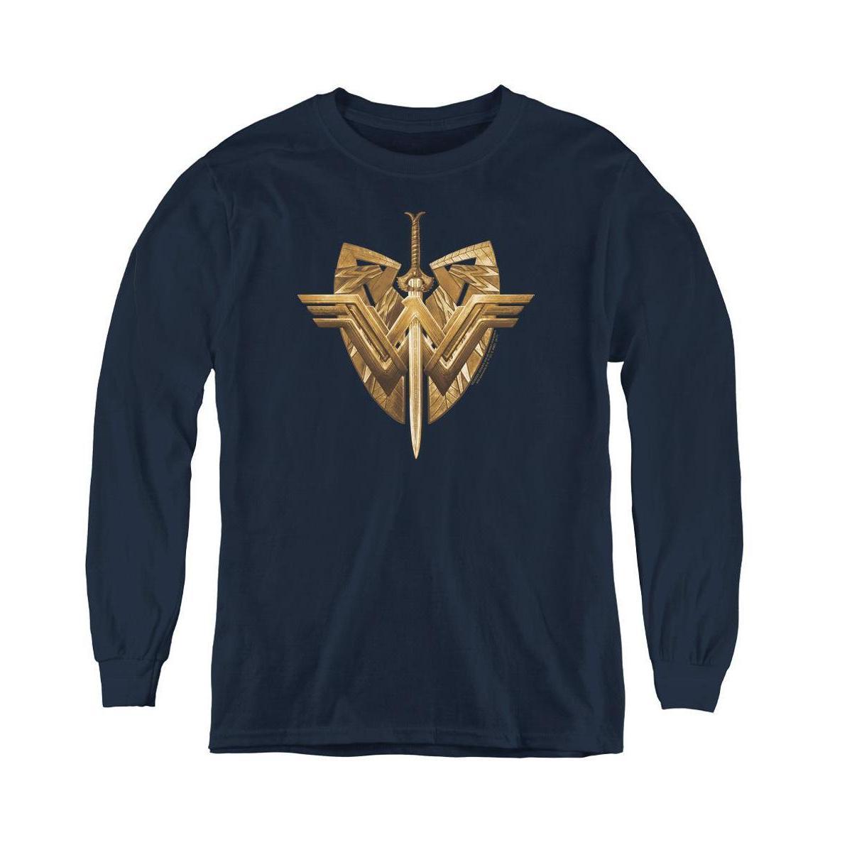 Wonder Woman Boys Movie Youth Sword Emblem Long Sleeve Sweatshirts Product Image