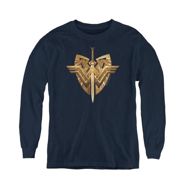 Wonder Woman Boys Movie Youth Sword Emblem Long Sleeve Sweatshirts Product Image