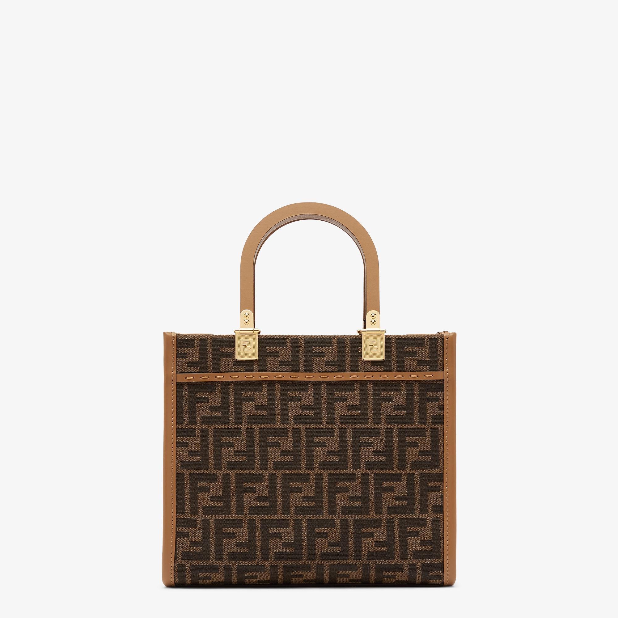 Fendi Sunshine SmallBrown FF jacquard fabric bag Product Image