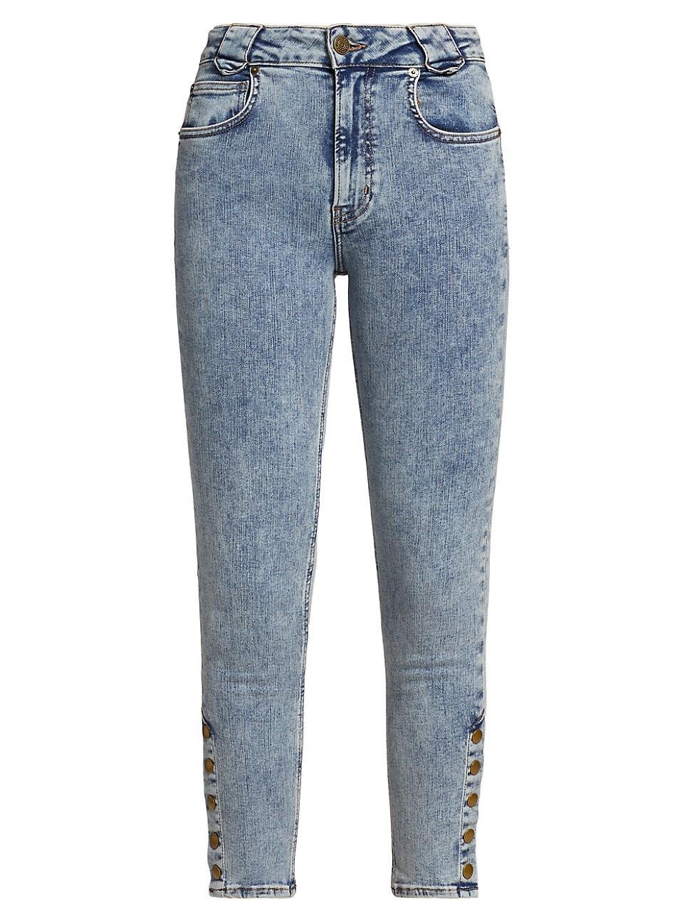 FRAME The Snapped Denim Leggings Product Image