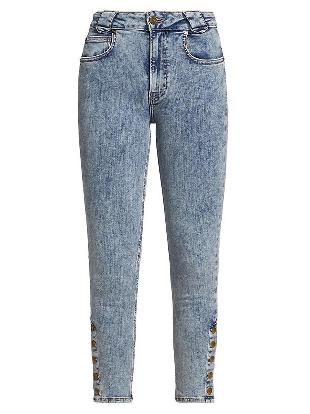 Womens The Snapped Cropped Denim Leggings Product Image