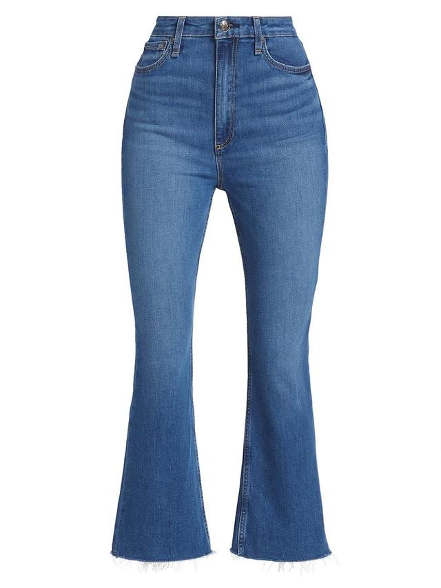 rag & bone Casey Raw Hem High Waist Ankle Flare Jeans Product Image