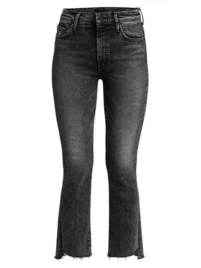 Mother The Insider High Rise Crop Step Fray Bootcut Jeans in Train Stops Product Image