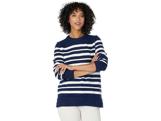 Draper James Pointelle Pullover in Varigated Stripe (Nassau Navy ) Women's Clothing Product Image