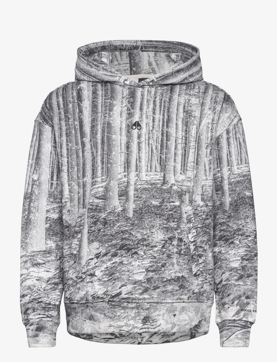 Moose Knuckles Mens Oak Hoodie in Forest Print Product Image