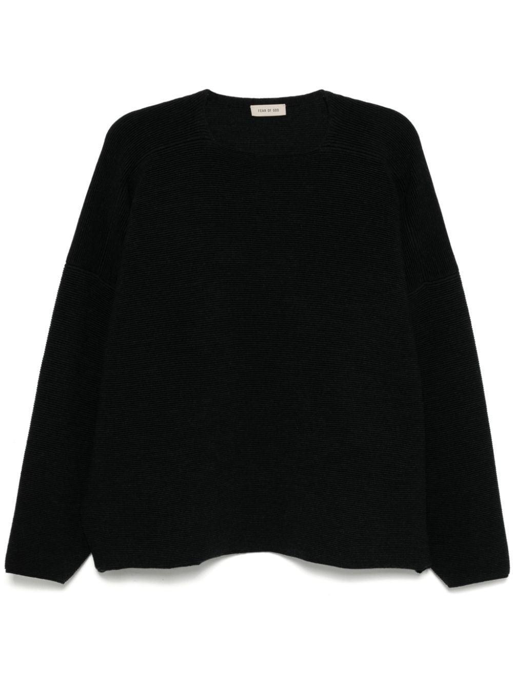 FEAR OF GOD Ottoman Straight Neck Jumper In Black Product Image