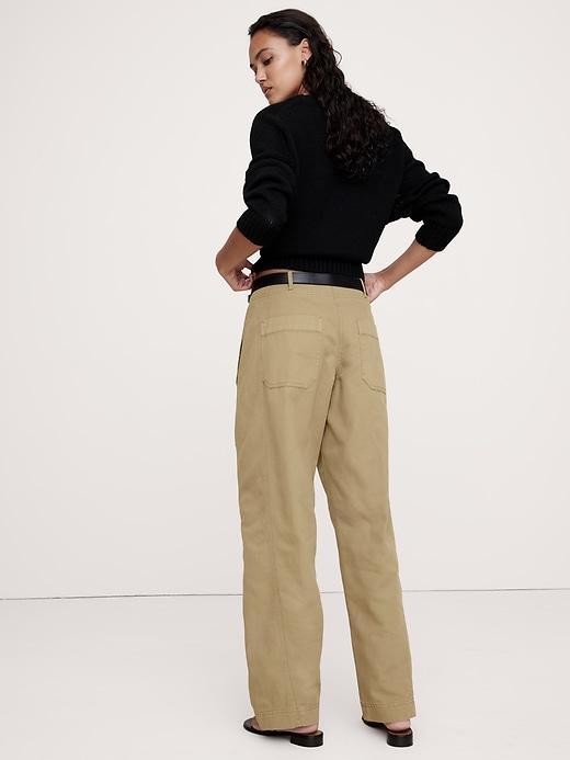 Mid-Rise Barrel-Leg Utility Pant Product Image